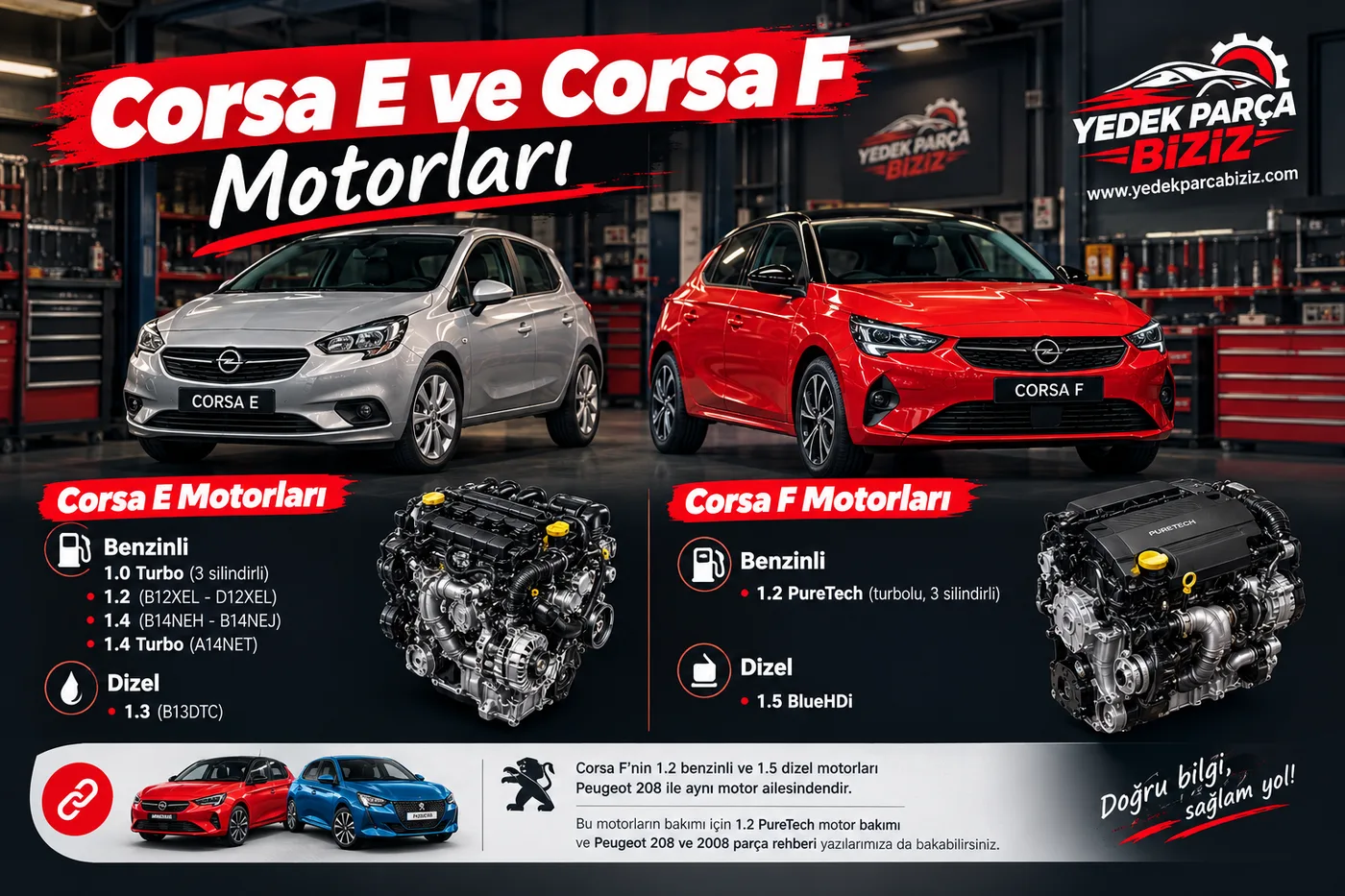 Corsa E ve Corsa F Motorları